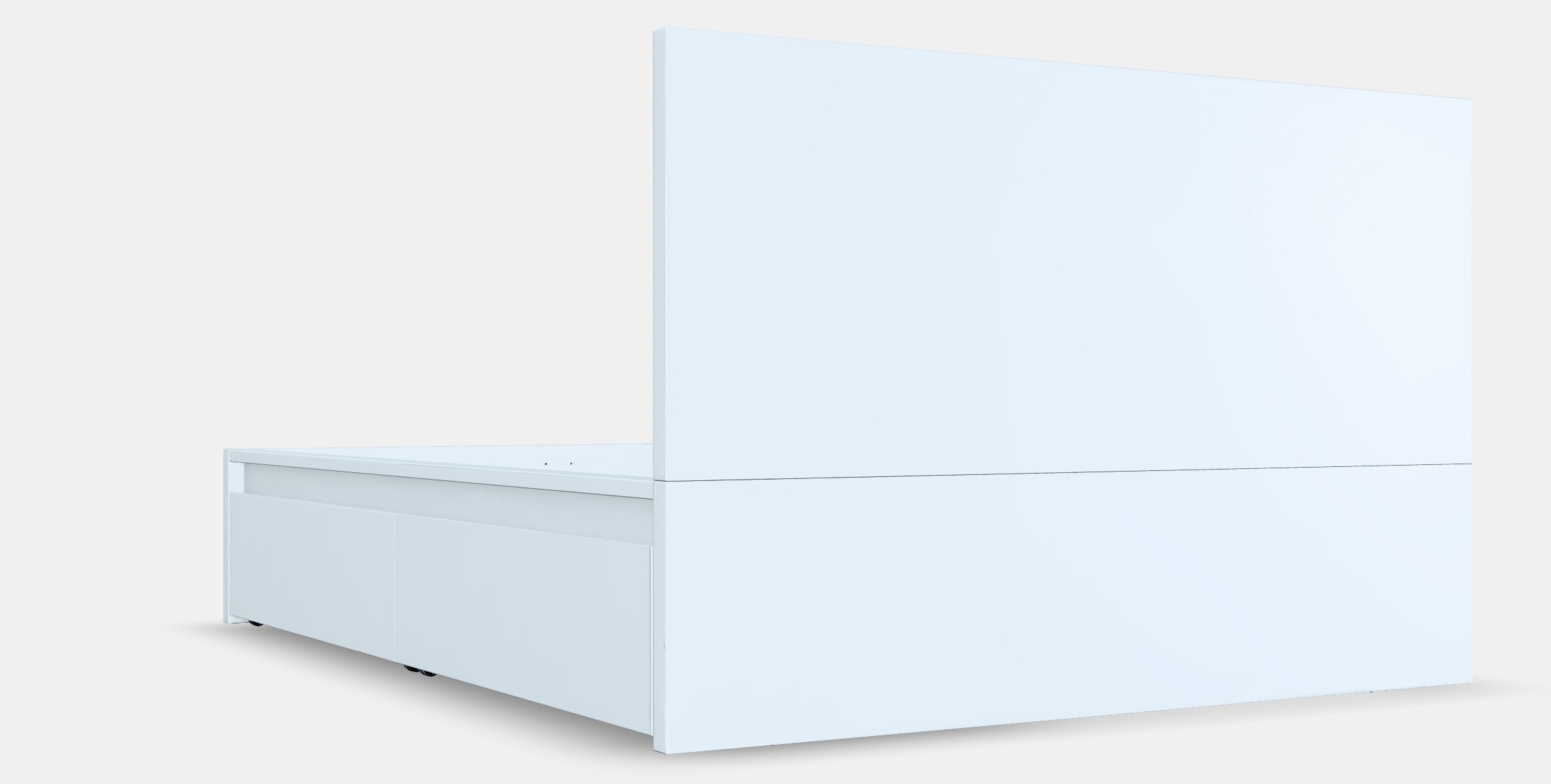 MALM Bed frame high w 4 storage boxes 7 3D model_2