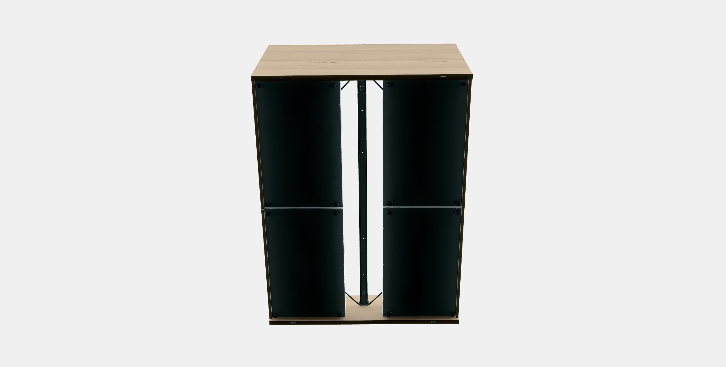 MALM Bed frame high w 4 storage boxes 8 3D model_5