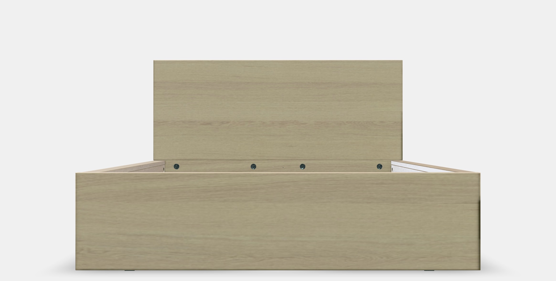 MALM Bed frame high w 4 storage boxes 8 3D model_12