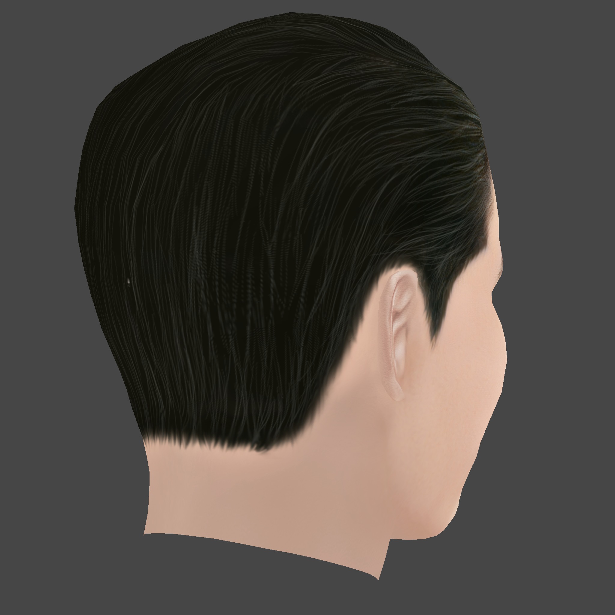Hyun Bin Head - Low poly head for game Low-poly 3D model_4