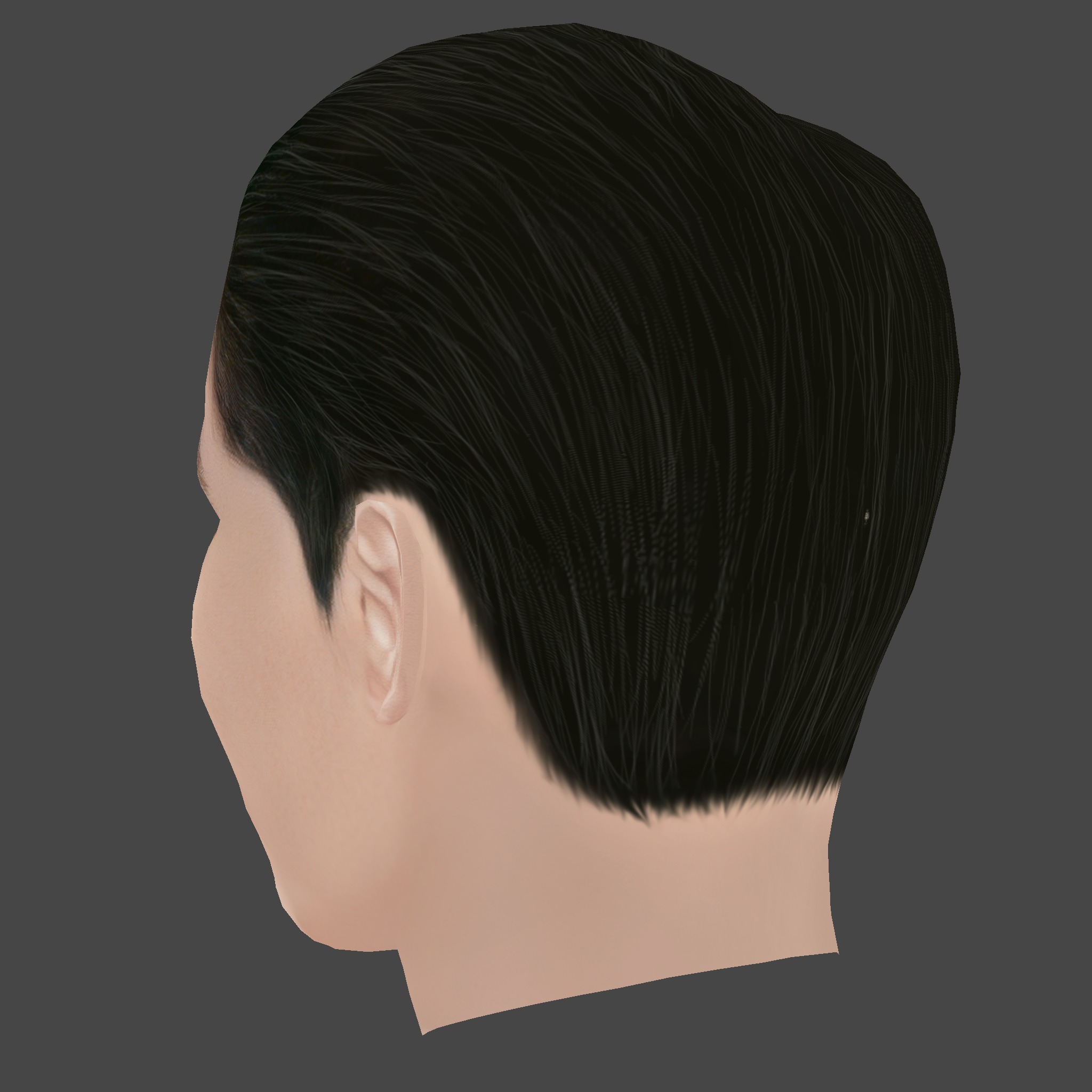 Hyun Bin Head - Low poly head for game Low-poly 3D model_3