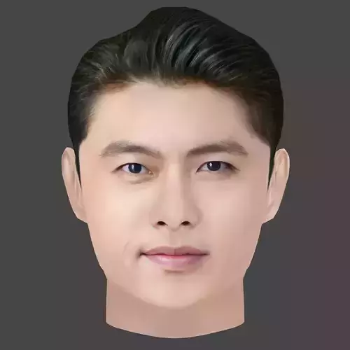 Hyun Bin Head - Low poly head for game