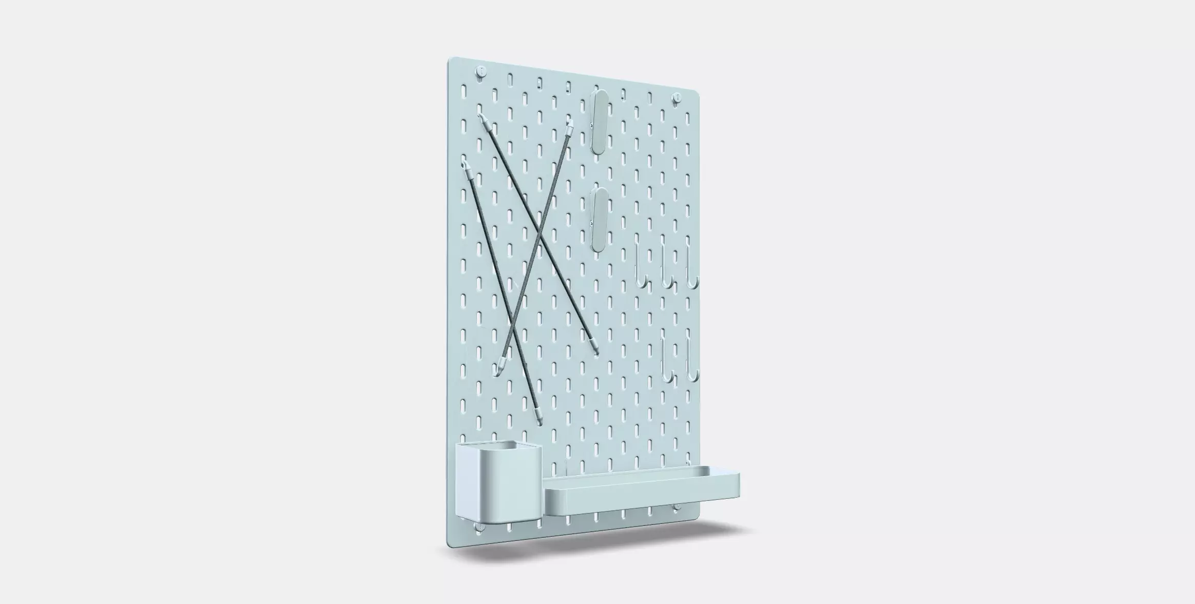 SKADIS Pegboard combination 4 Low-poly 3D model