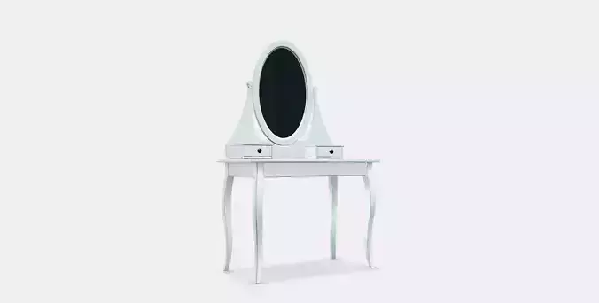 HEMNES Dressing table with mirror 1 Low-poly 3D model