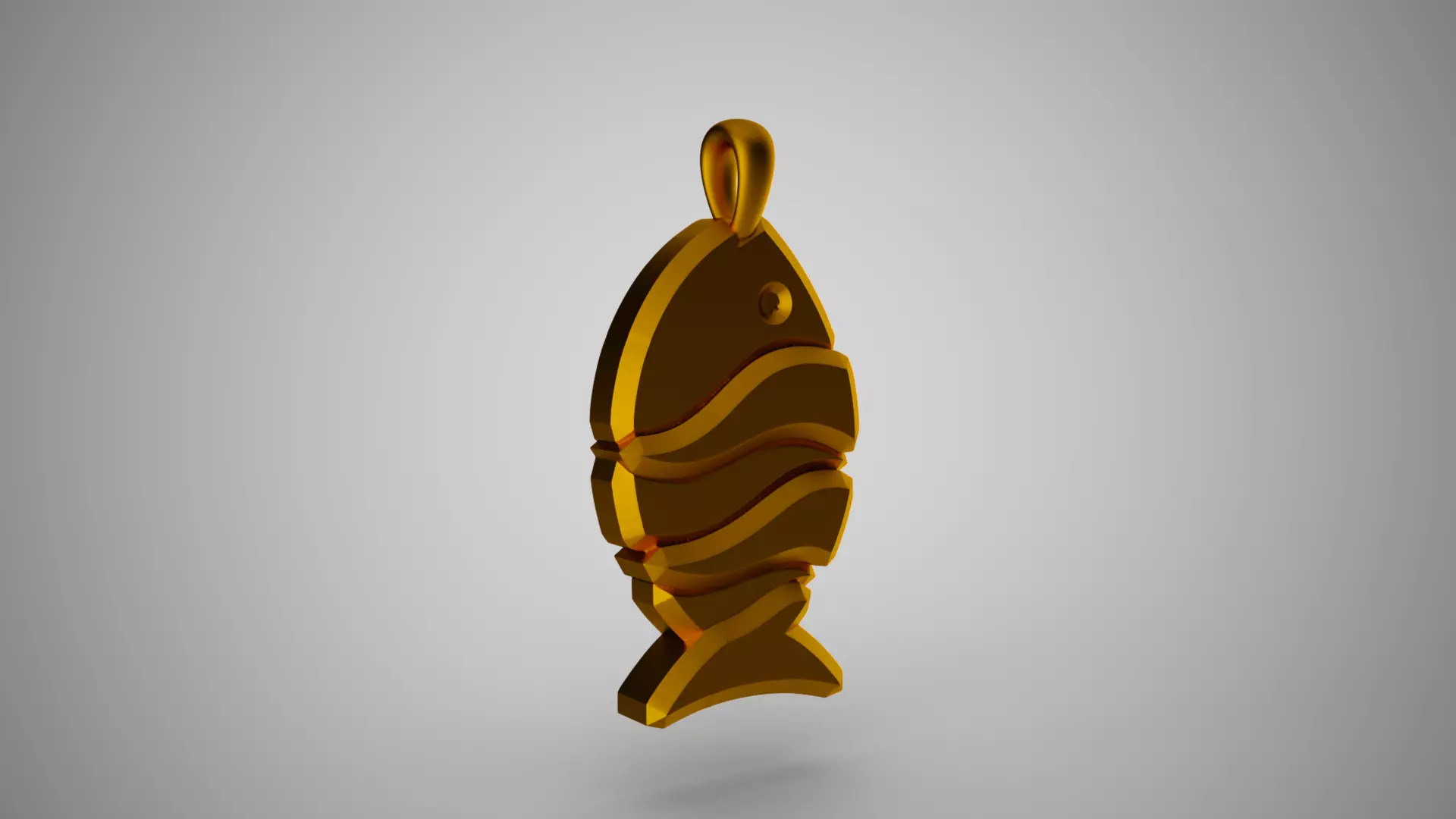Wavy Fish Necklace 3D print model