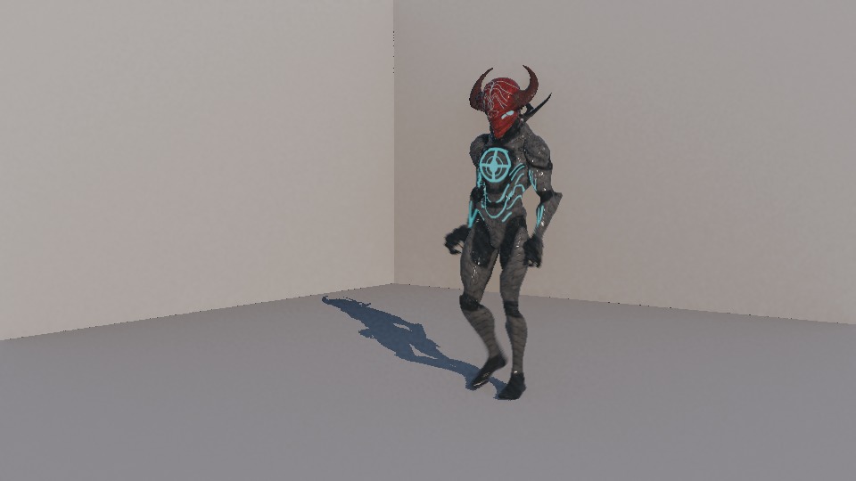 Warrior Low-poly 3D model_6