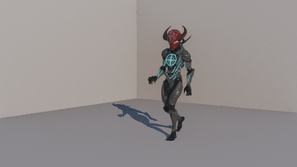 Warrior Low-poly 3D model_48