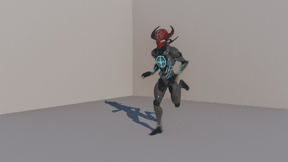 Warrior Low-poly 3D model_106