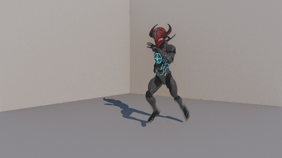 Warrior Low-poly 3D model_102