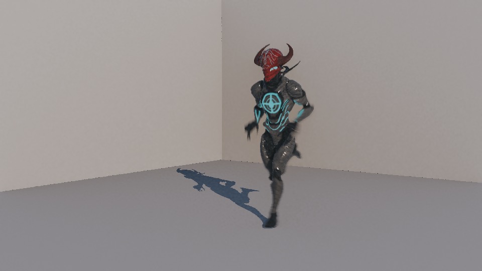 Warrior Low-poly 3D model_83