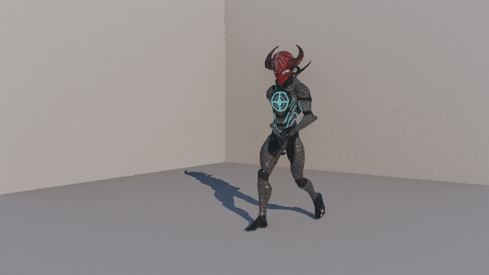 Warrior Low-poly 3D model_68