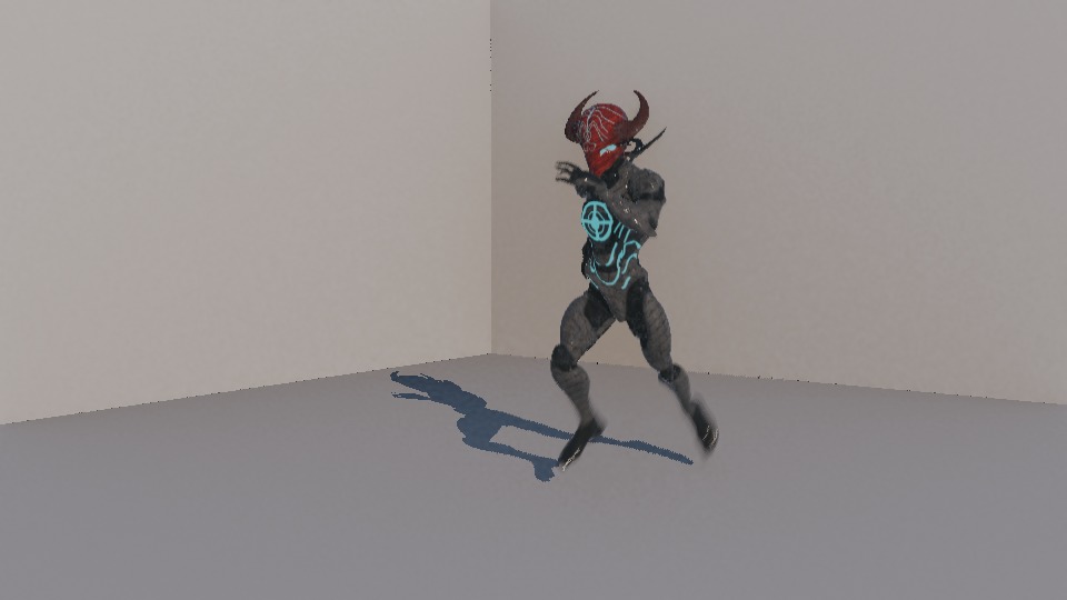 Warrior Low-poly 3D model_40