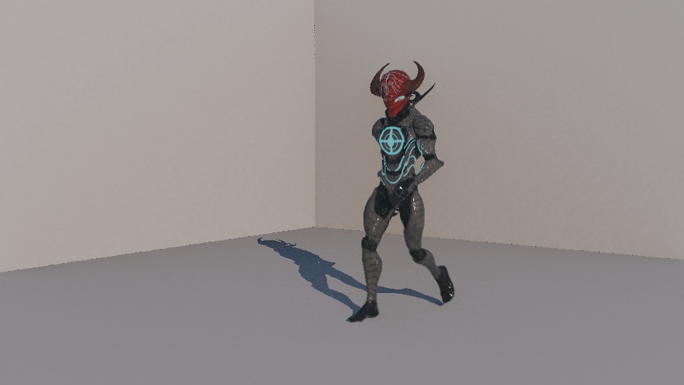 Warrior Low-poly 3D model_67