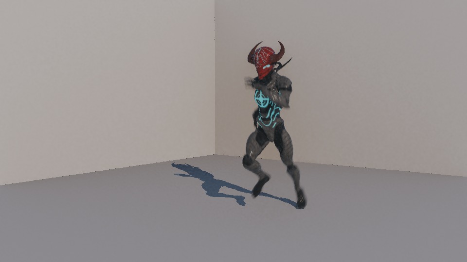 Warrior Low-poly 3D model_97