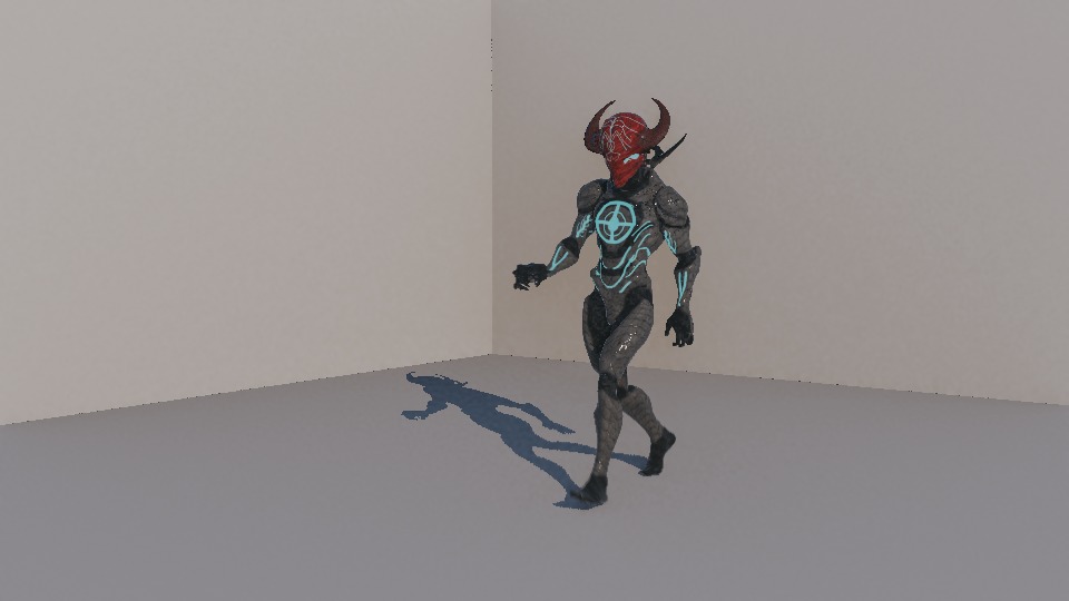 Warrior Low-poly 3D model_58