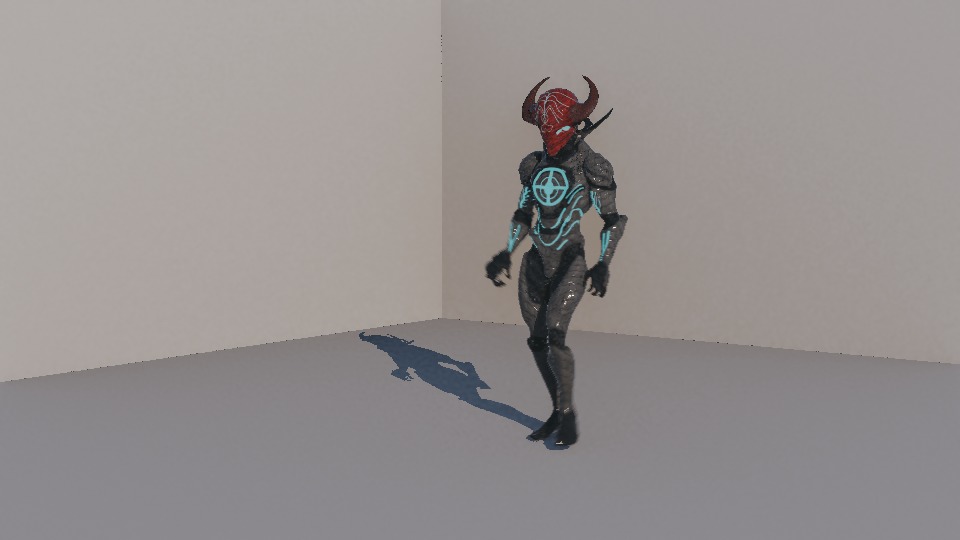 Warrior Low-poly 3D model_42