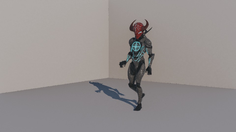 Warrior Low-poly 3D model_13