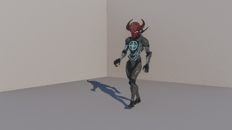 Warrior Low-poly 3D model_93