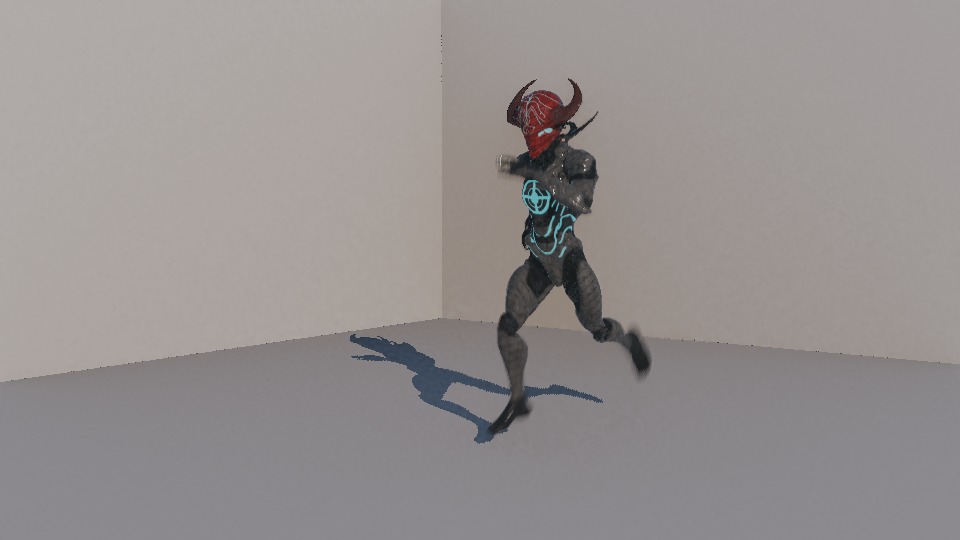 Warrior Low-poly 3D model_110