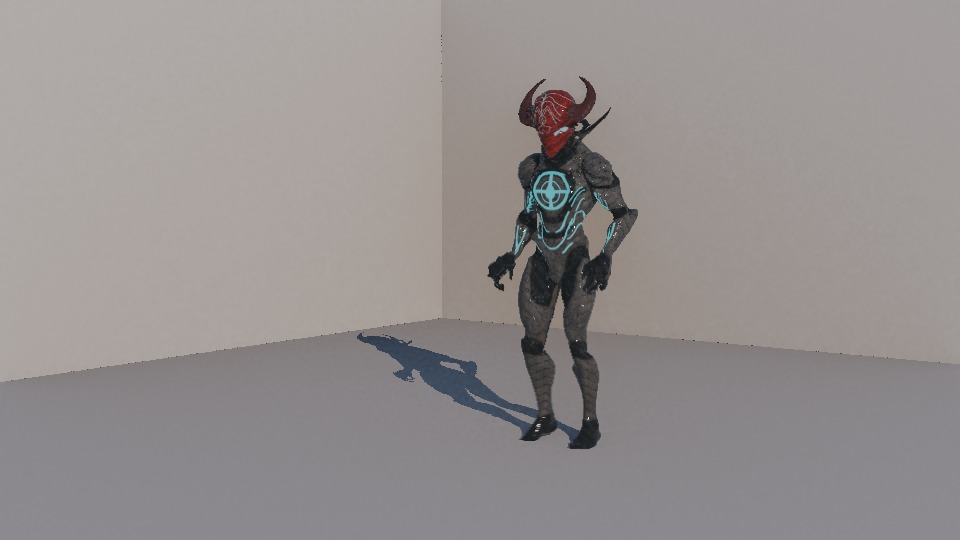 Warrior Low-poly 3D model_9