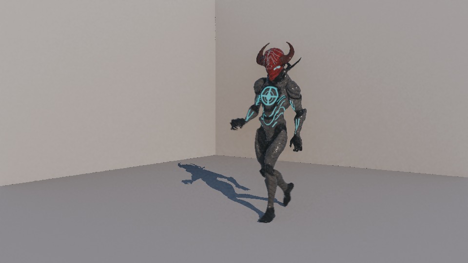 Warrior Low-poly 3D model_17