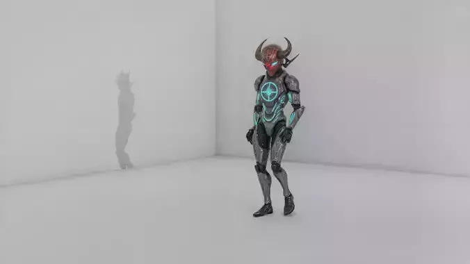 Warrior Low-poly 3D model