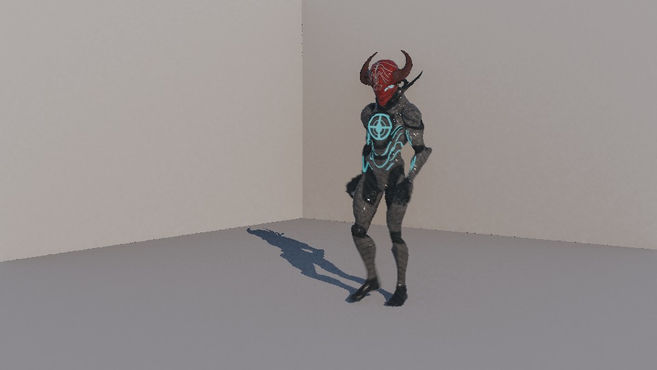 Warrior Low-poly 3D model_29