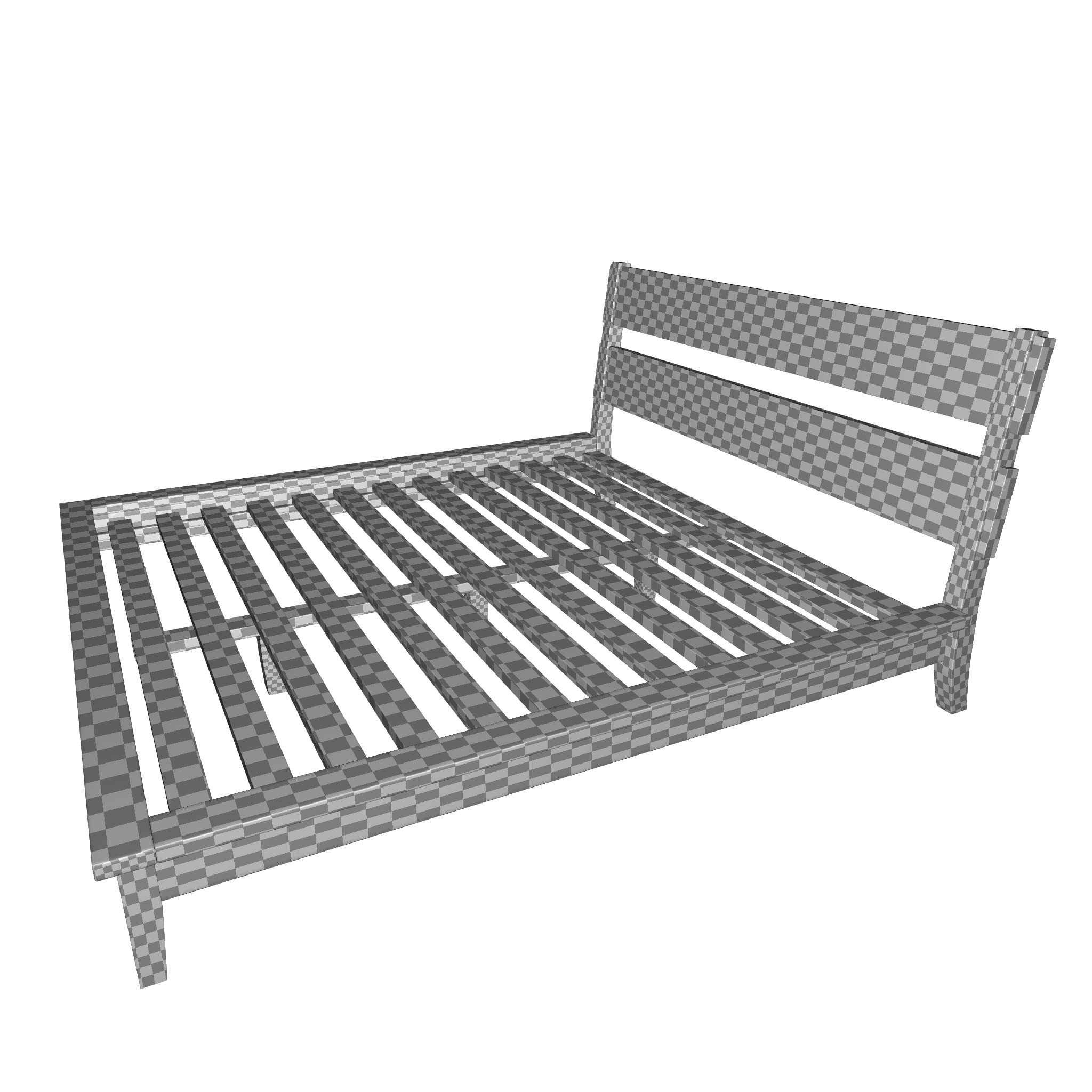 Madiun Low Profile Platform Bed 3D model_3