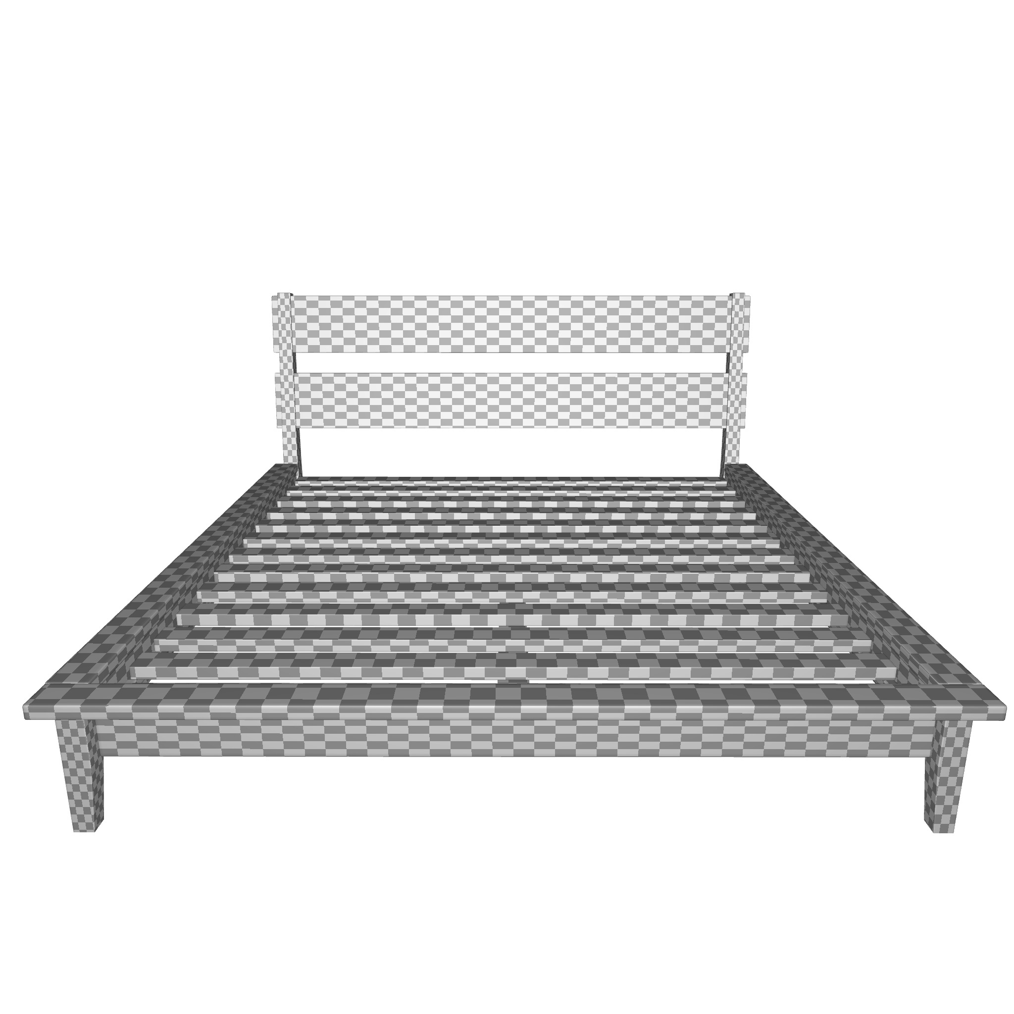 Madiun Low Profile Platform Bed 3D model_4