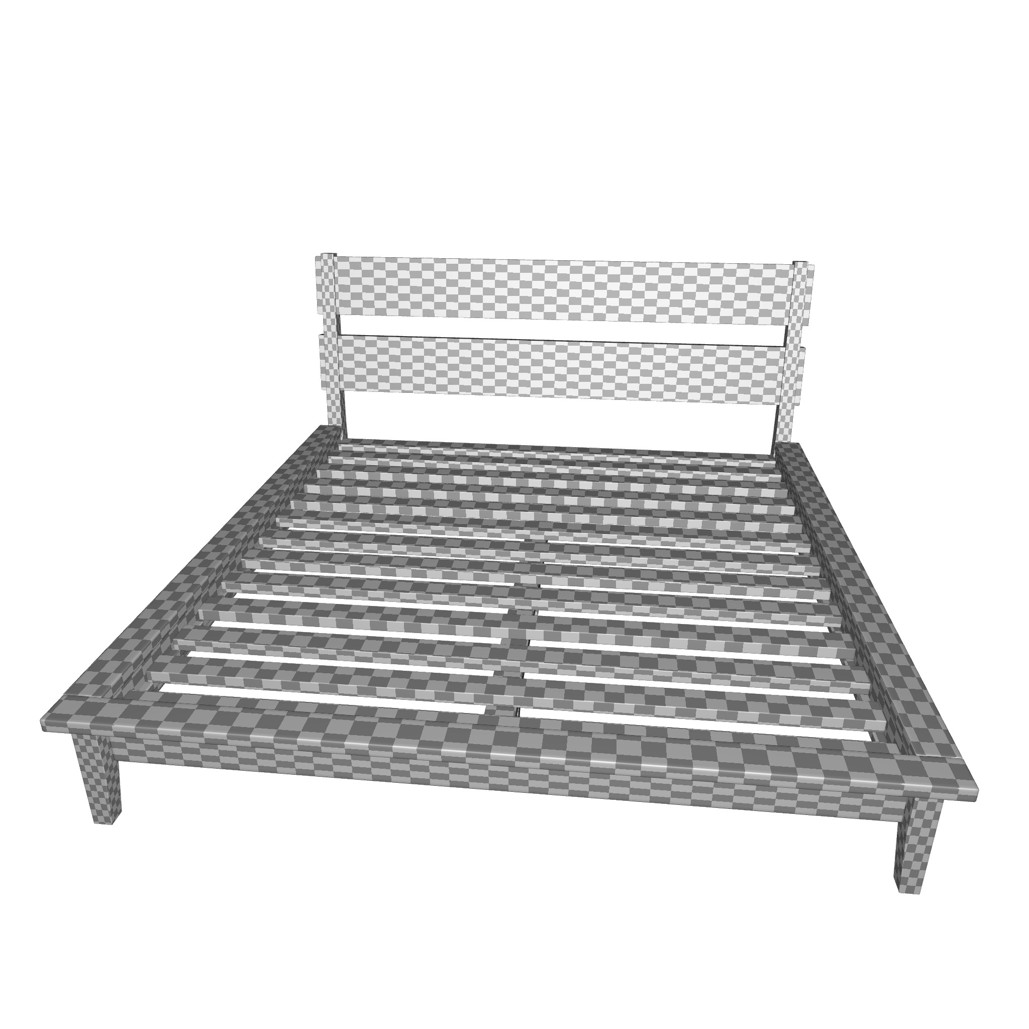 Madiun Low Profile Platform Bed 3D model_2