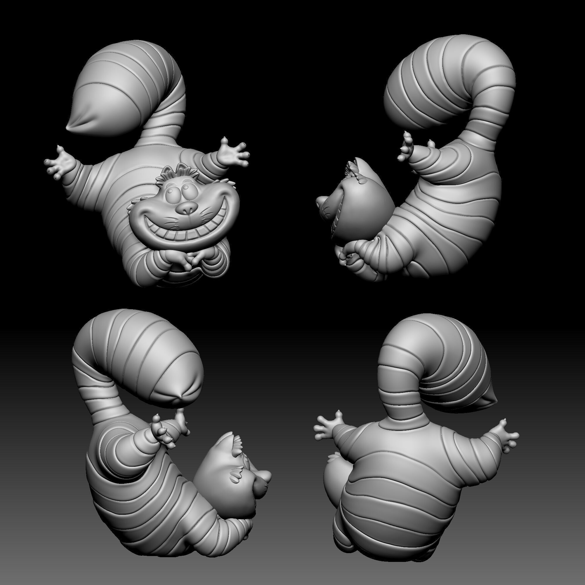 Cheshire cat - Alice in Wonderland - 050 3D print model_9