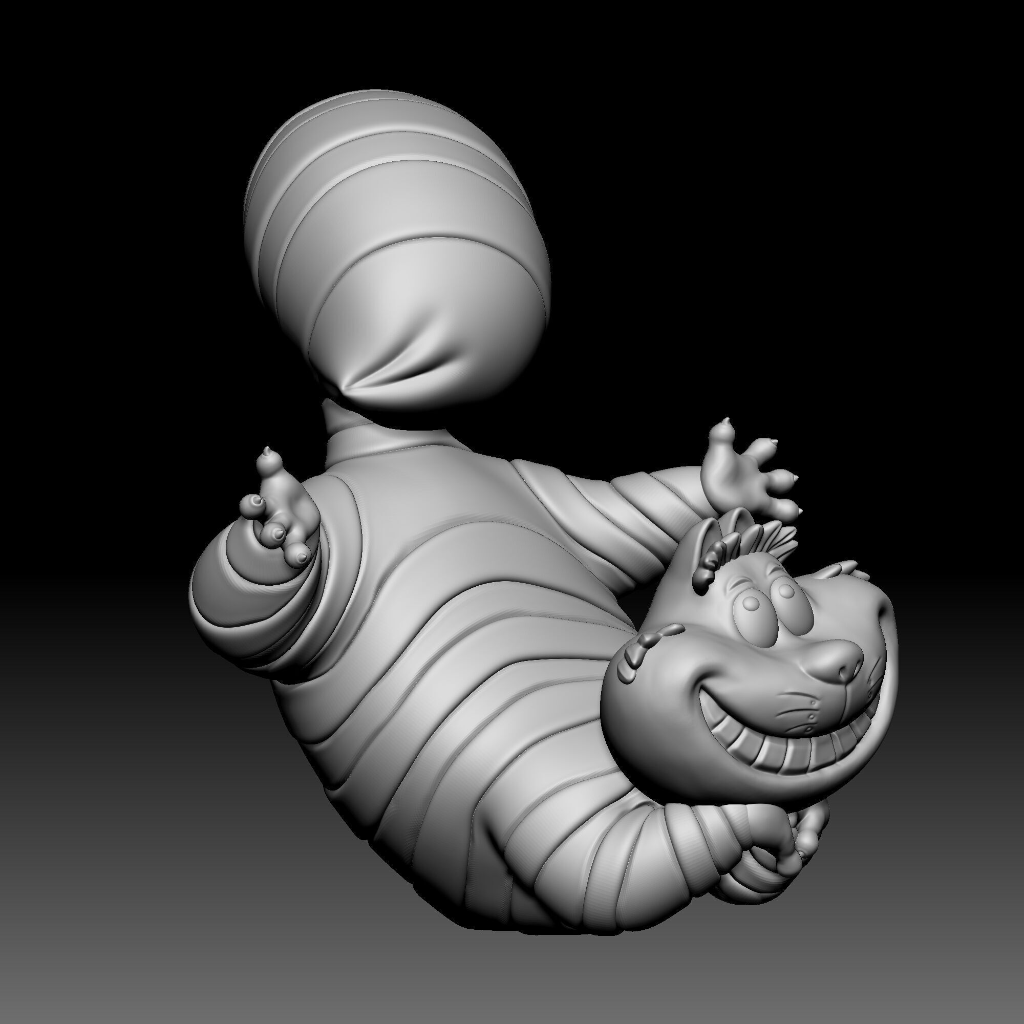 Cheshire cat - Alice in Wonderland - 050 3D print model_7