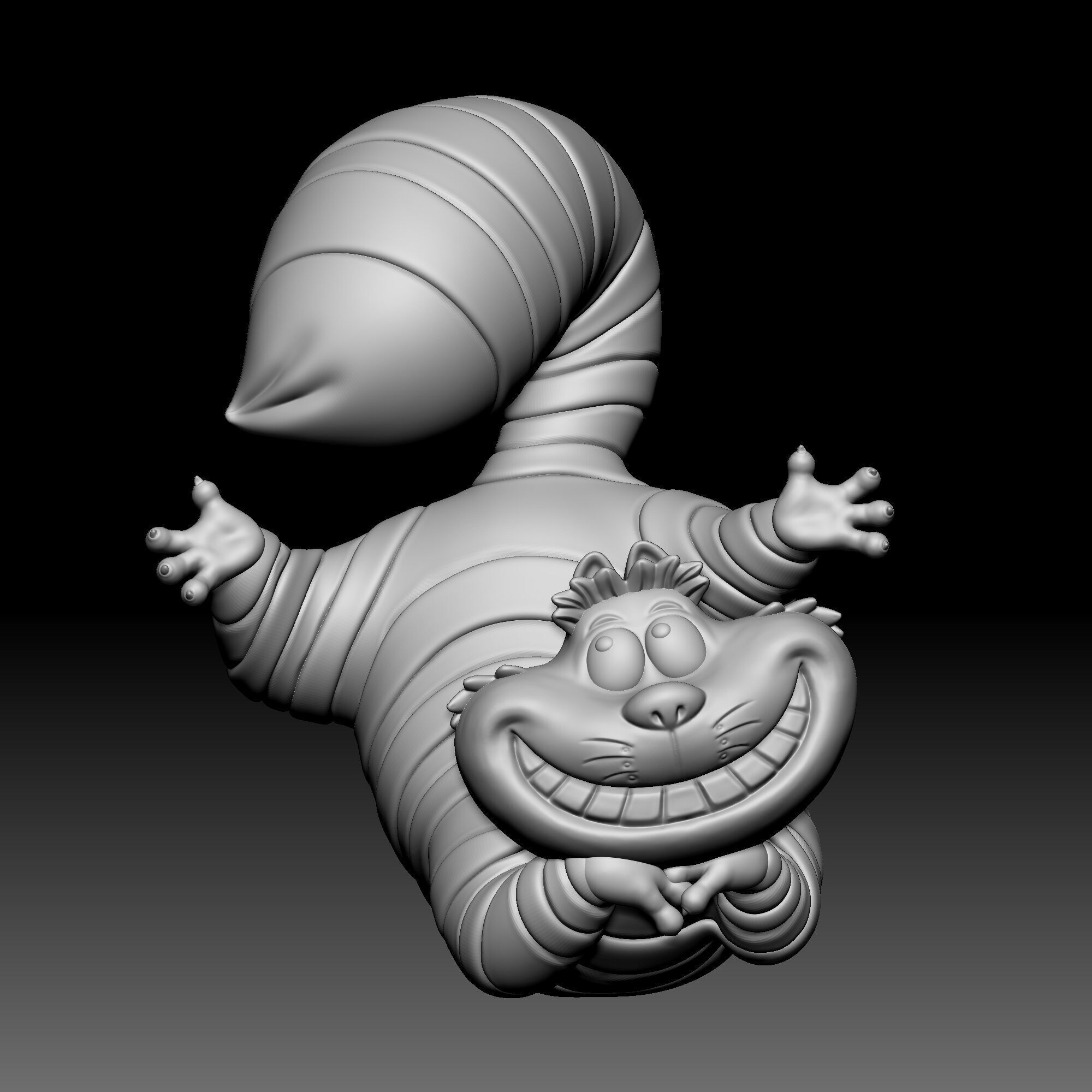 Cheshire cat - Alice in Wonderland - 050 3D print model_8