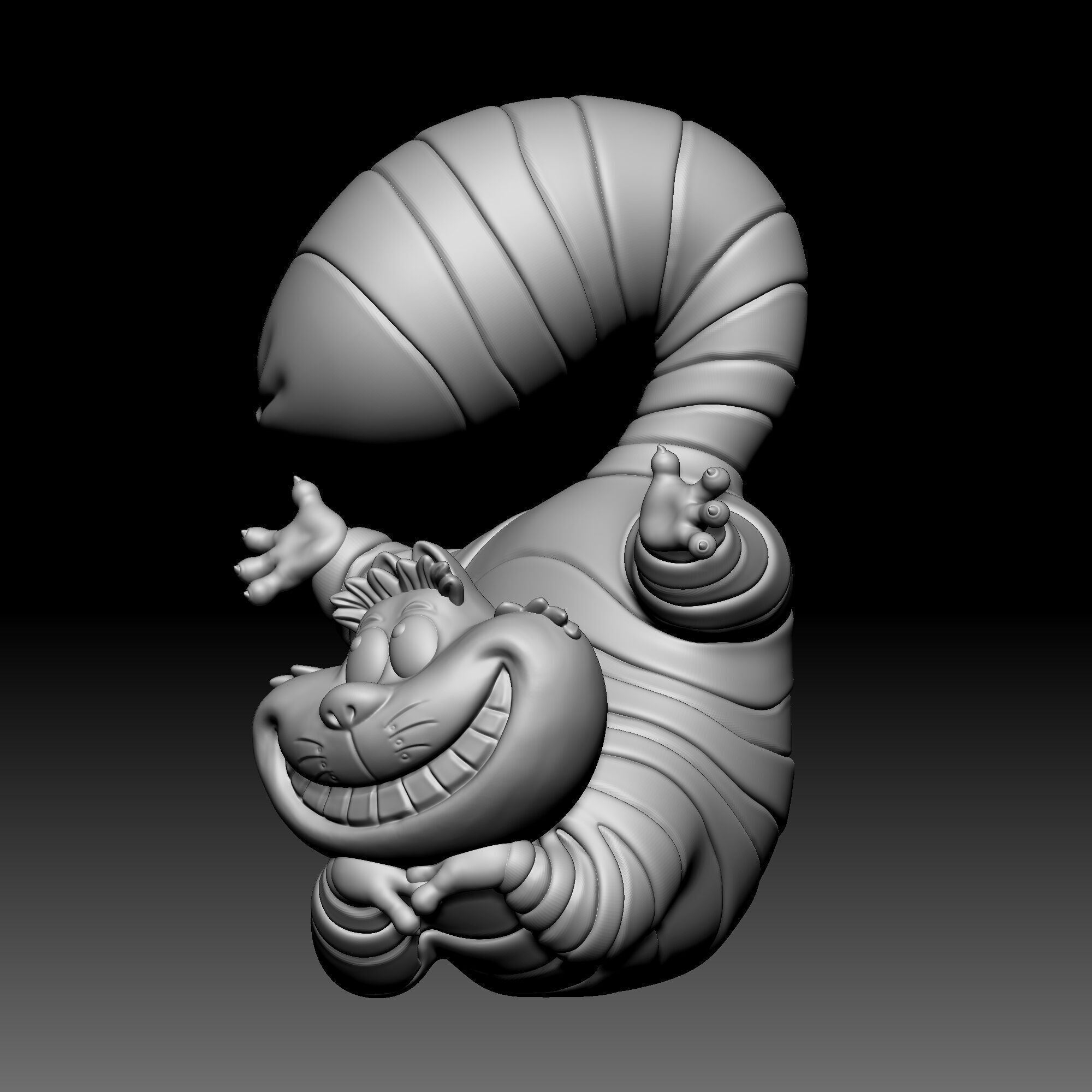 Cheshire cat - Alice in Wonderland - 050 3D print model_1