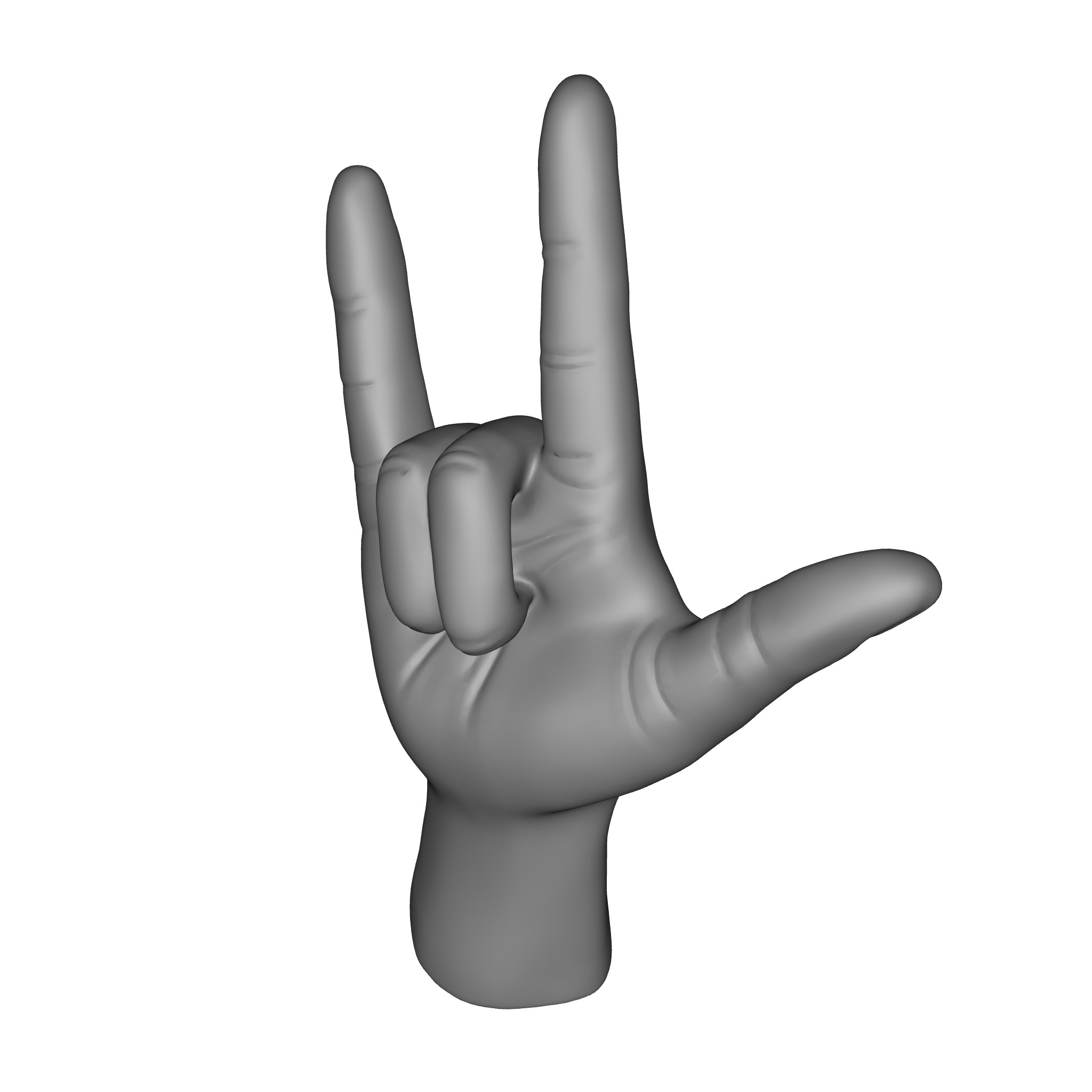 Brass I Love You  Figurine 3D model_4