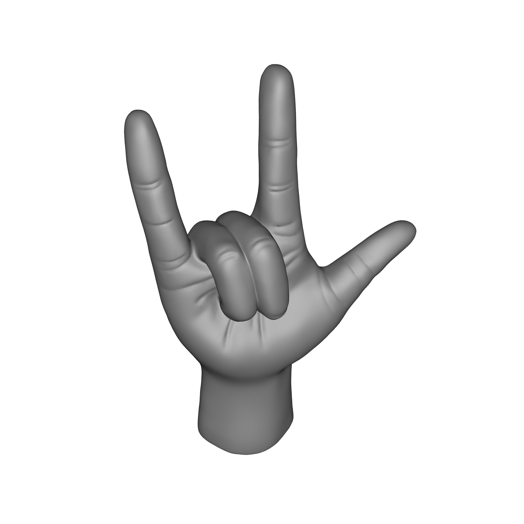 Brass I Love You  Figurine 3D model_7