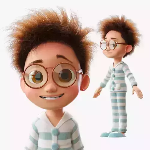 Cartoon Boy Rigged Kid Character