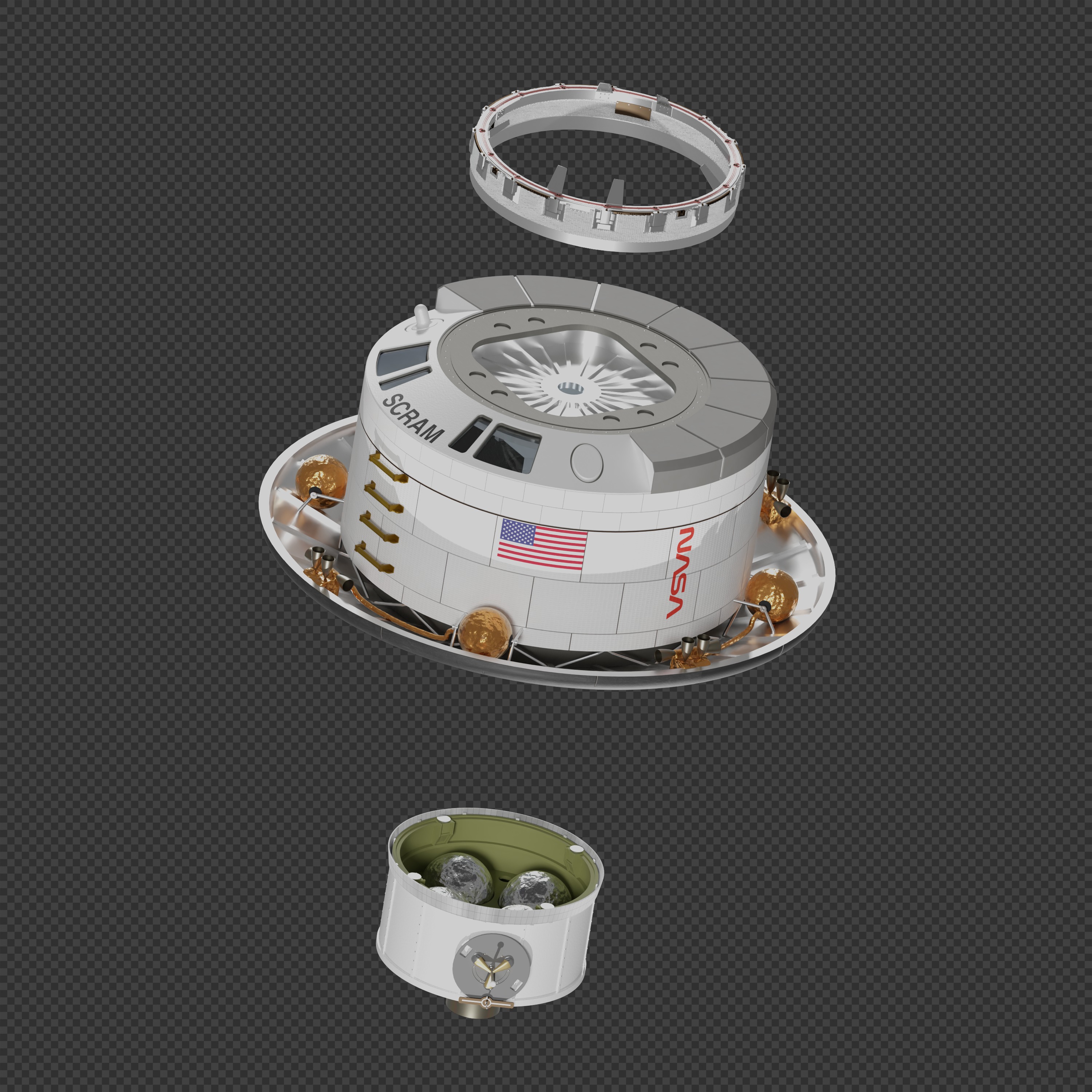 NASA SCRAM Crew Return Vehicle 3D model_4