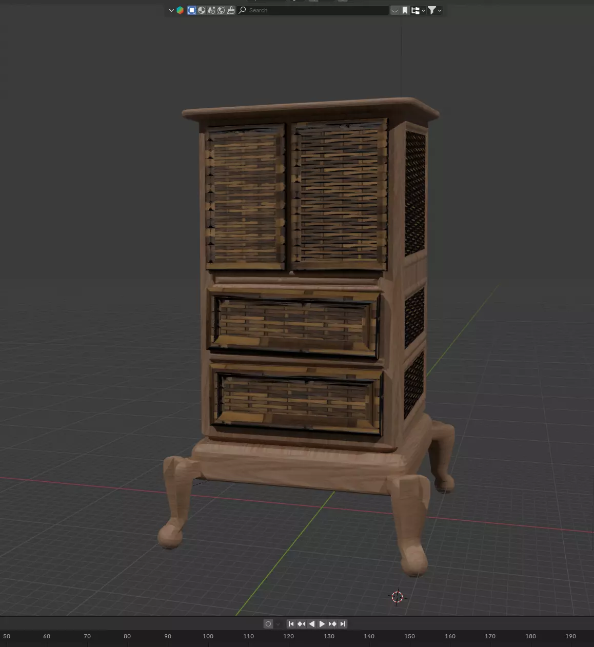 wardrobe 3D model_0