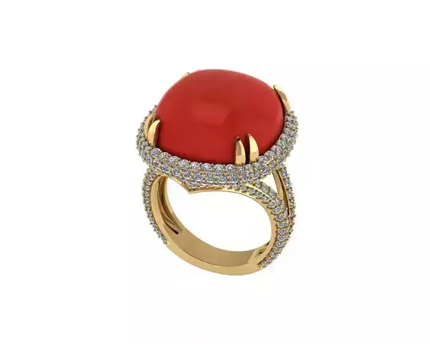 Diamond ring design 3d render