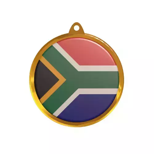 South Africa Flag Medal Badge