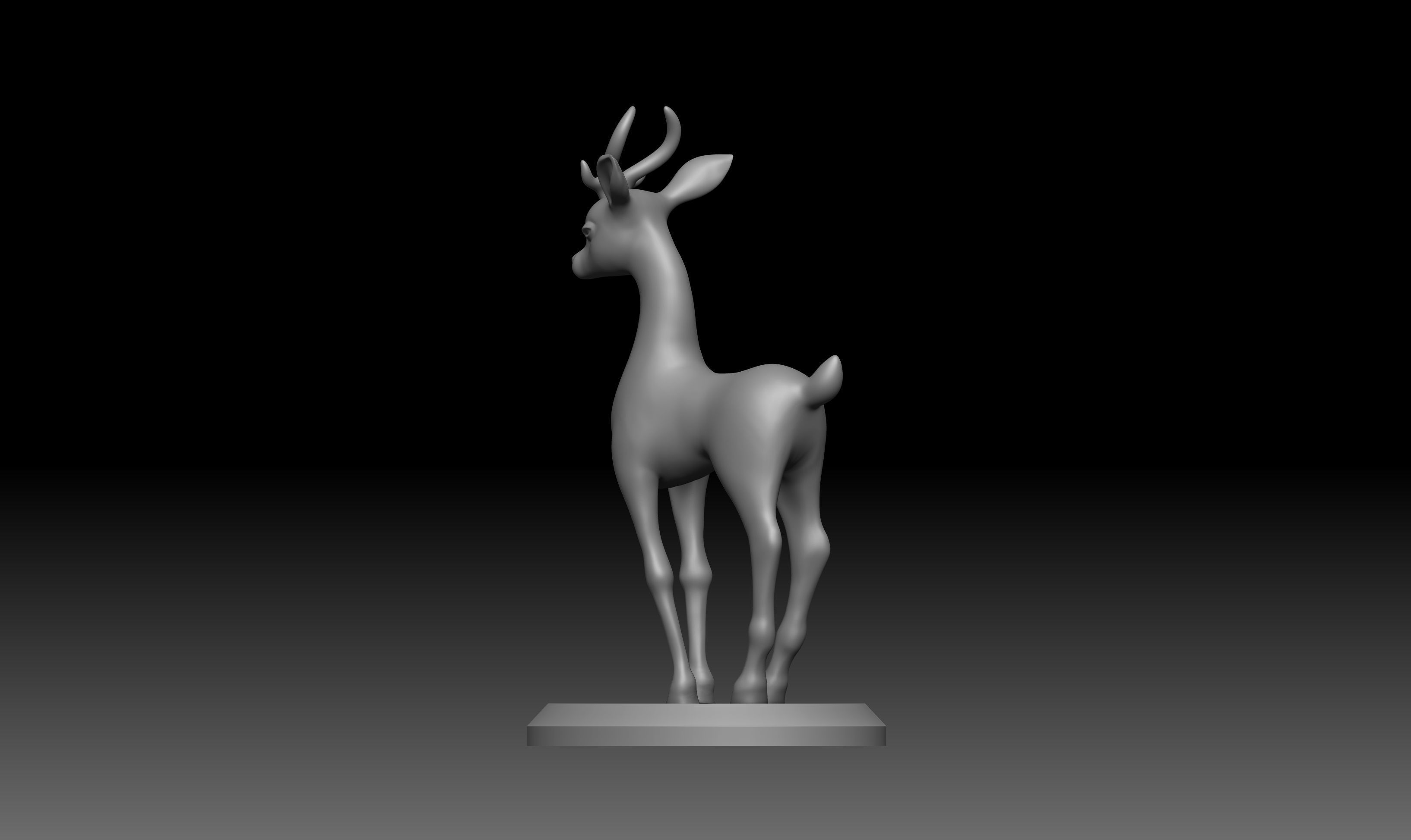 Deer Baby 3d Print model for home decor 3D print model_3
