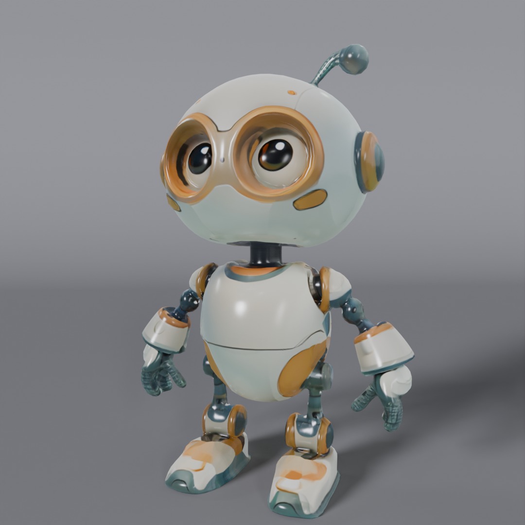 mini robot 3D model_2