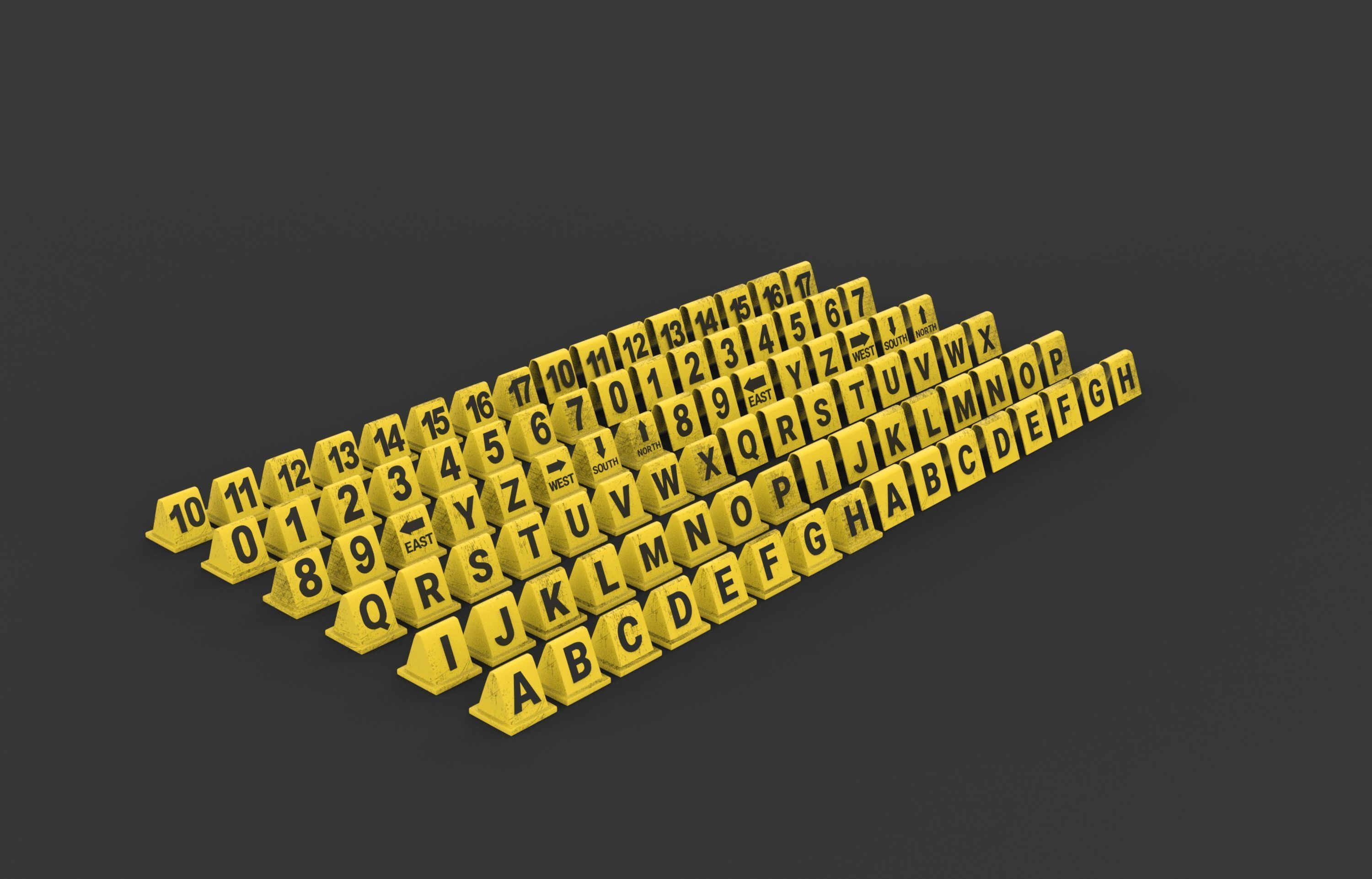 Crime Scene Signs 3D model_4