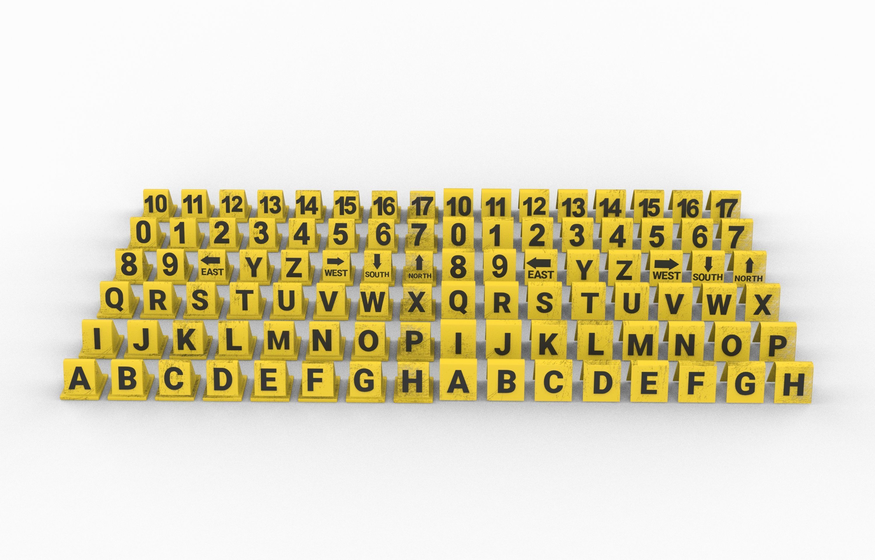 Crime Scene Signs 3D model_5