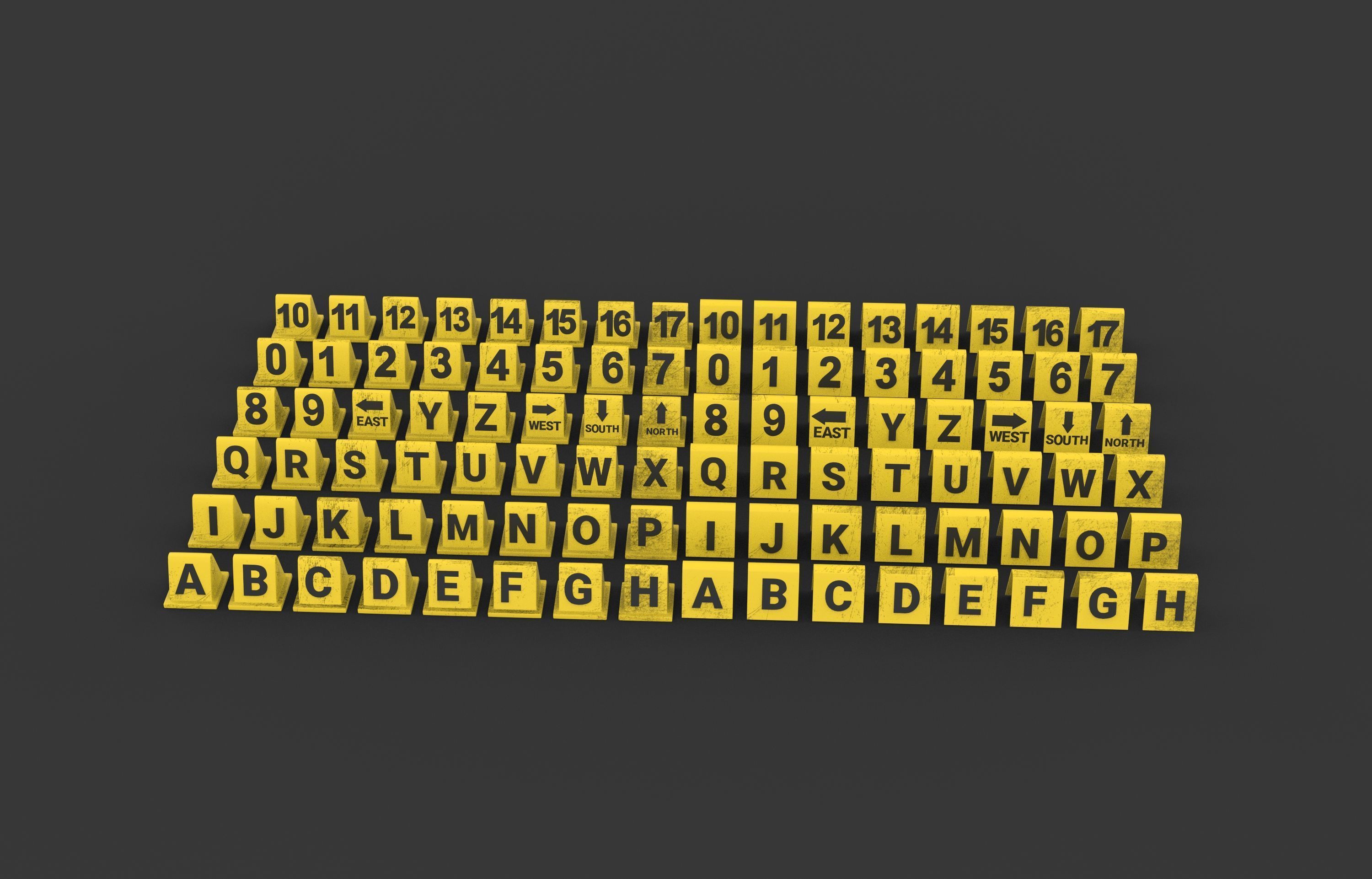 Crime Scene Signs 3D model_3