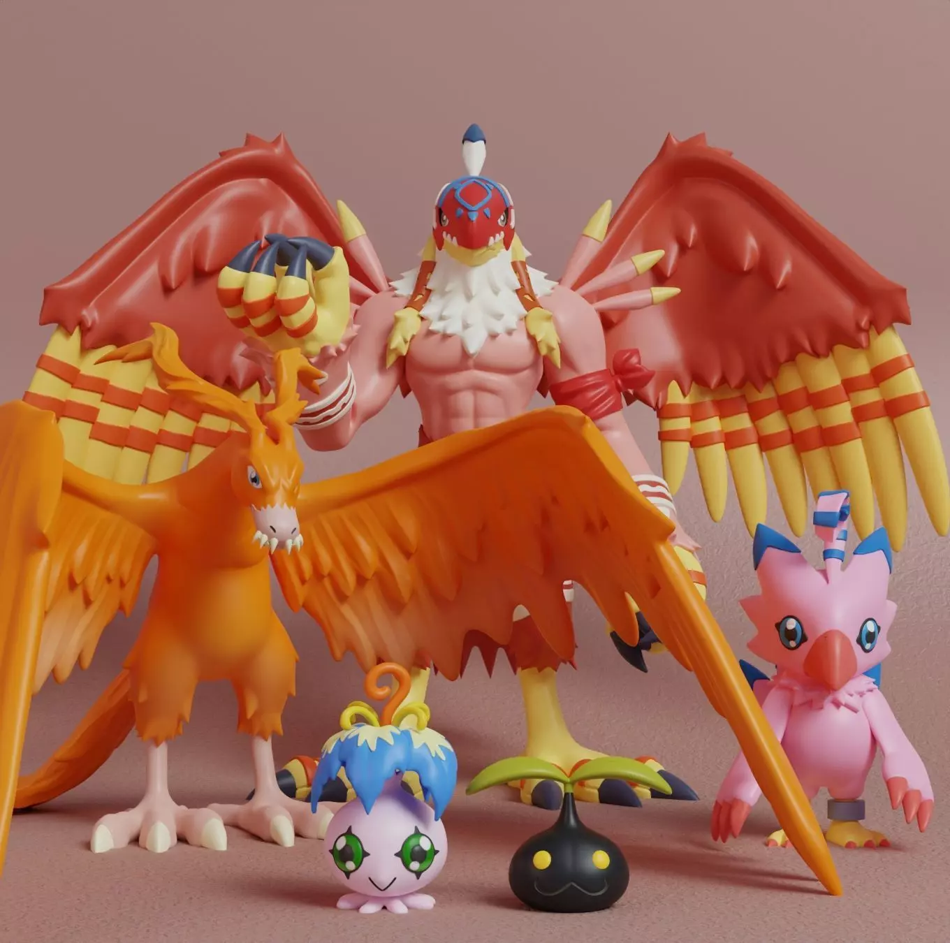Digimon - Piyomon Line 3D print model