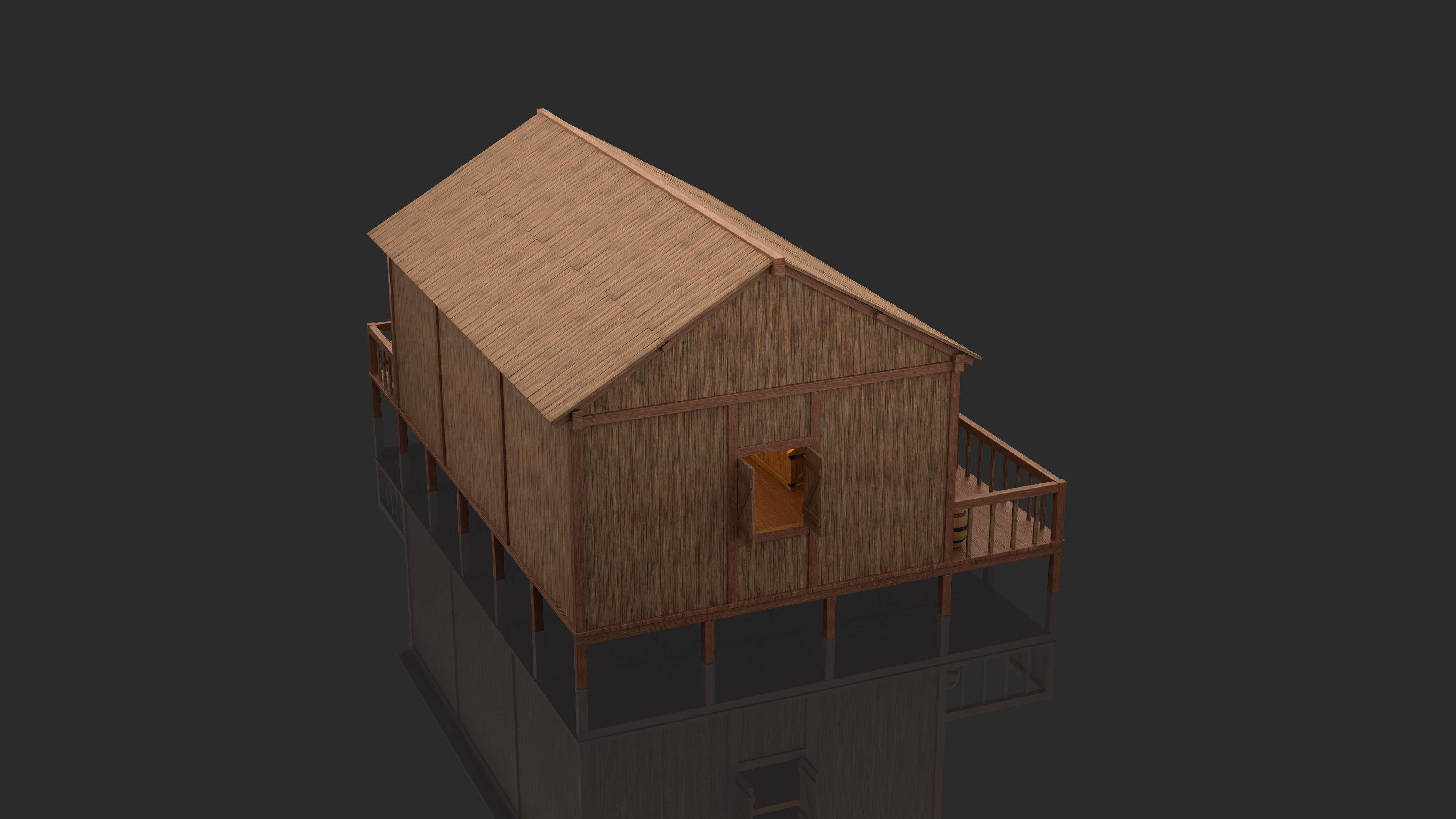 Medieval Fantasy House 03 3D model_8