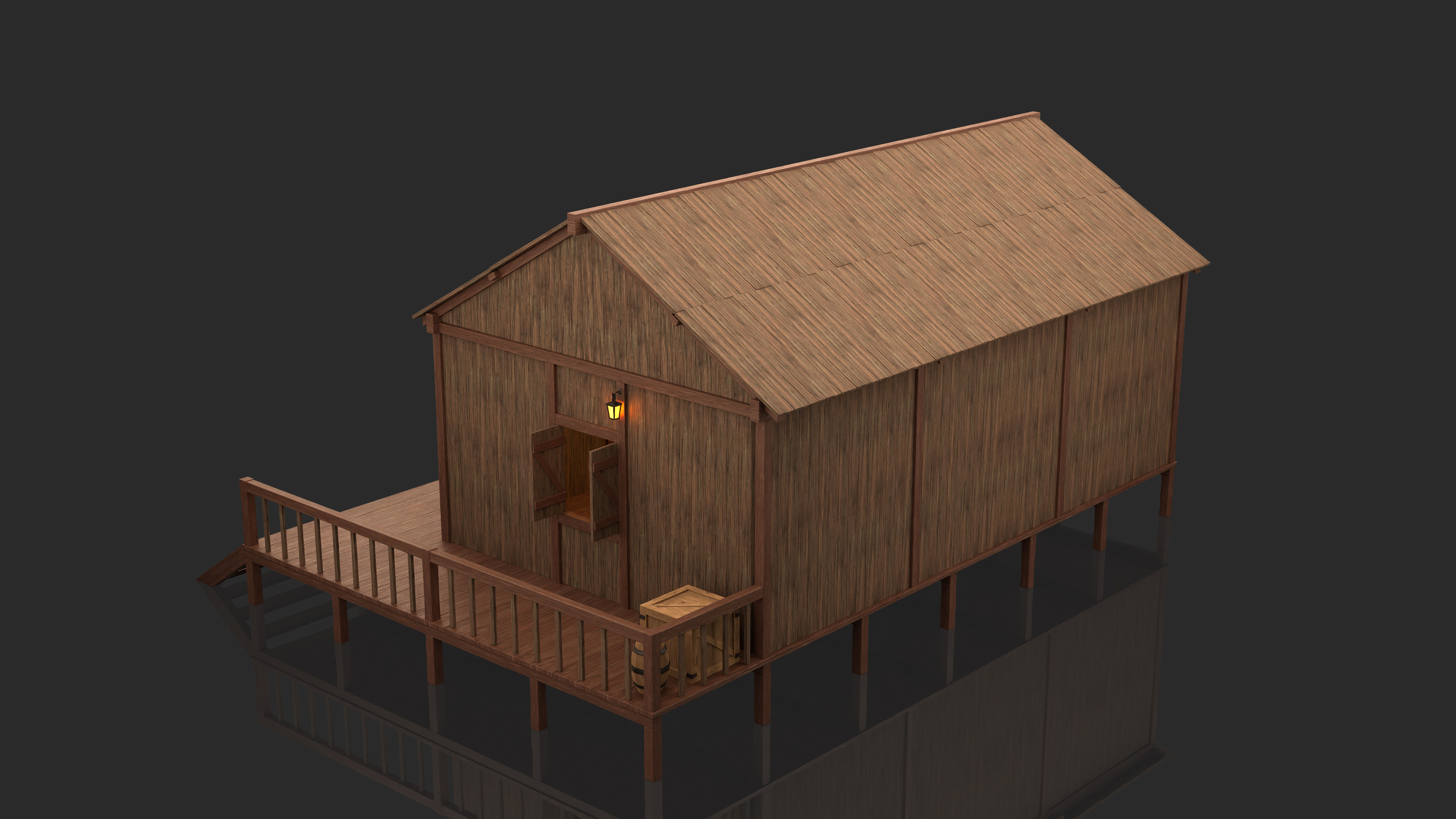 Medieval Fantasy House 03 3D model_7