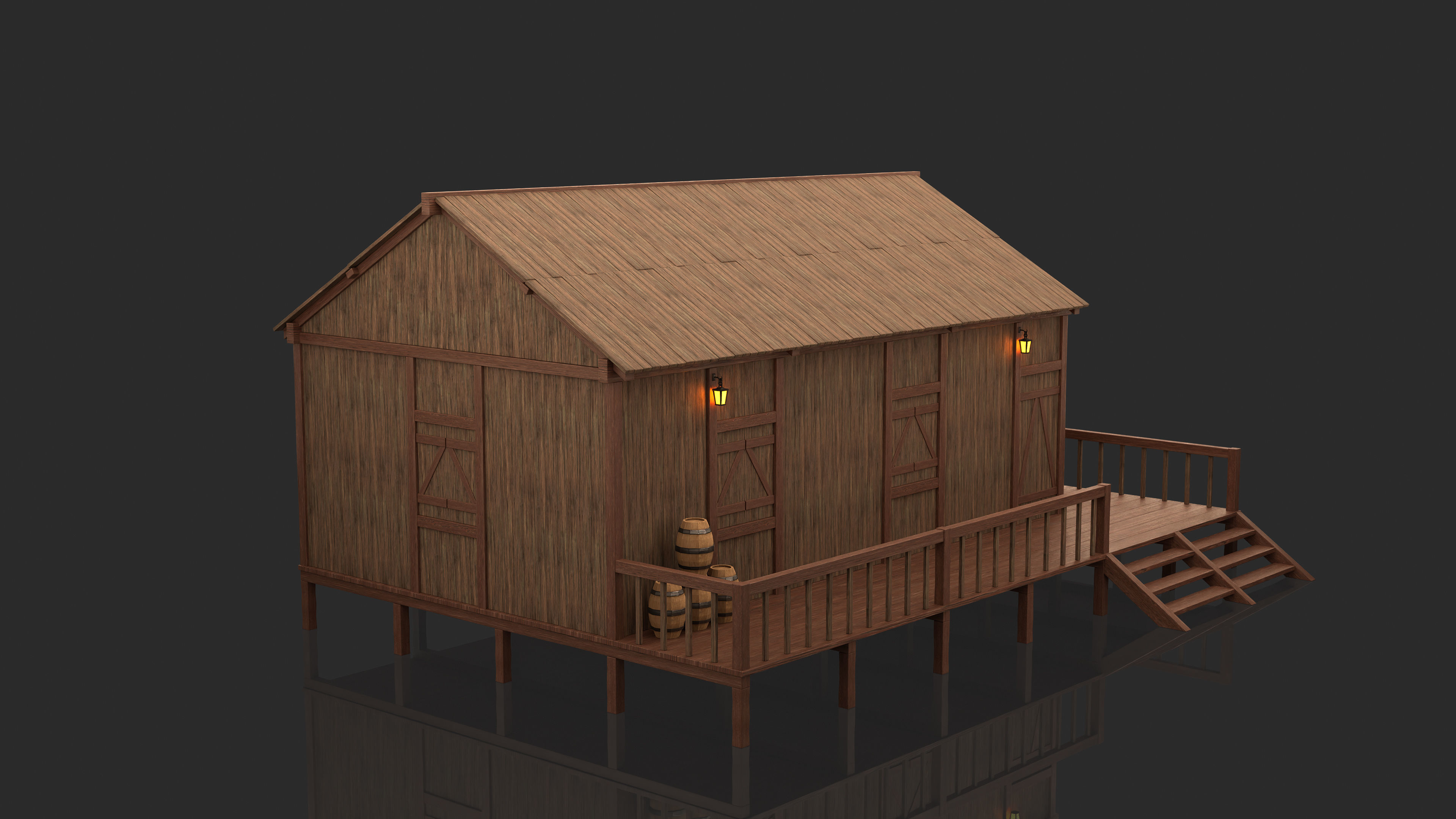 Medieval Fantasy House 03 3D model_5